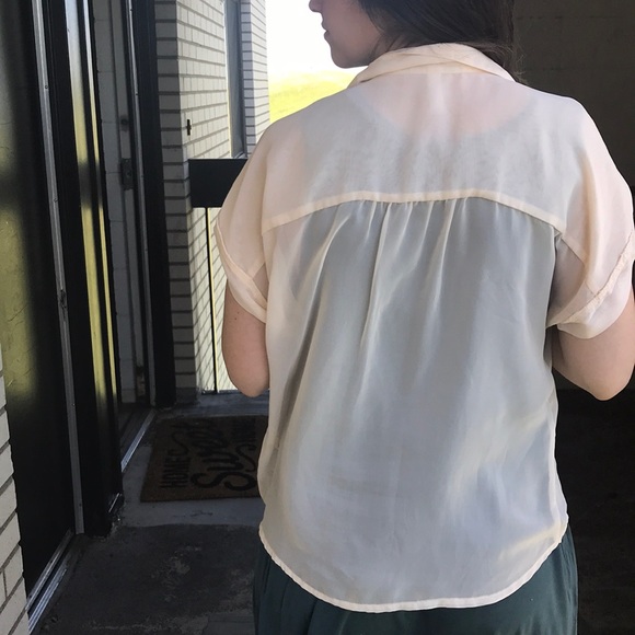 Sheer target cream top - Picture 3 of 3